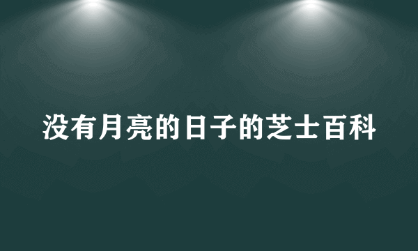 没有月亮的日子的芝士百科