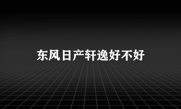 东风日产轩逸好不好