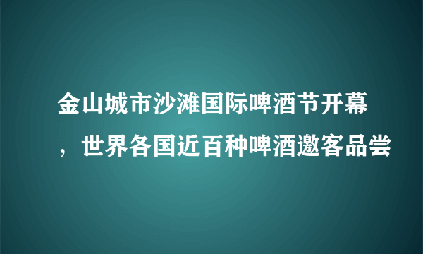 金山城市沙滩国际啤酒节开幕，世界各国近百种啤酒邀客品尝