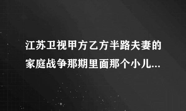 江苏卫视甲方乙方半路夫妻的家庭战争那期里面那个小儿子程淼是徐州哪里人？