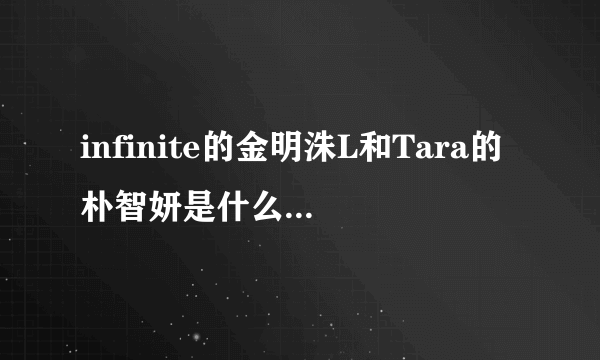 infinite的金明洙L和Tara的朴智妍是什么关系？？？