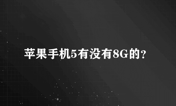 苹果手机5有没有8G的？