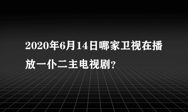 2020年6月14日哪家卫视在播放一仆二主电视剧？