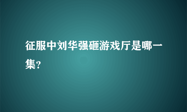 征服中刘华强砸游戏厅是哪一集？