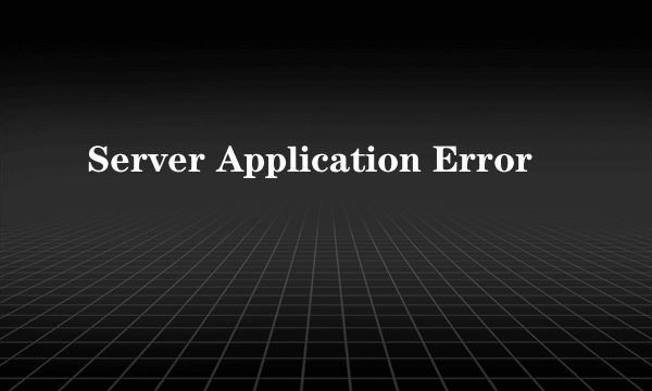 Server Application Error