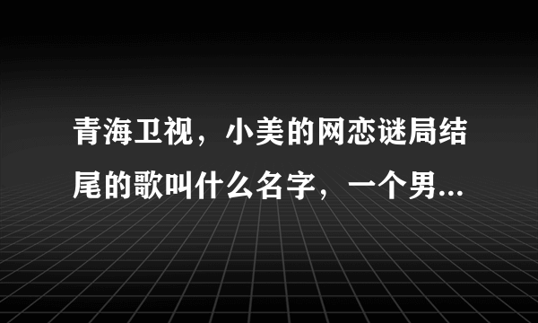 青海卫视，小美的网恋谜局结尾的歌叫什么名字，一个男的唱的？