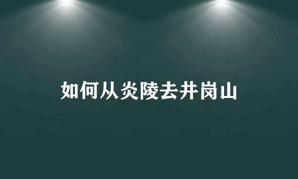 如何从炎陵去井岗山