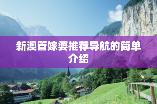 新澳管嫁婆推荐导航的简单介绍
