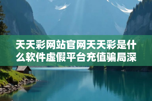 天天彩网站官网天天彩是什么软件虚假平台充值骗局深度追踪：城中村小卖部老板的惨痛教训